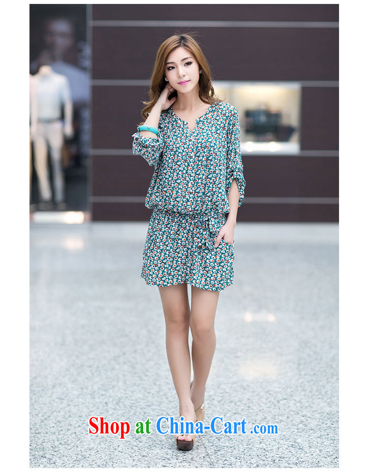 Donald Rumsfeld, the larger female 2015 thick MM summer new Korean floral beauty dresses cotton blue suit 3 XL pictures, price, brand platters! Elections are good character, the national distribution, so why buy now enjoy more preferential! Health