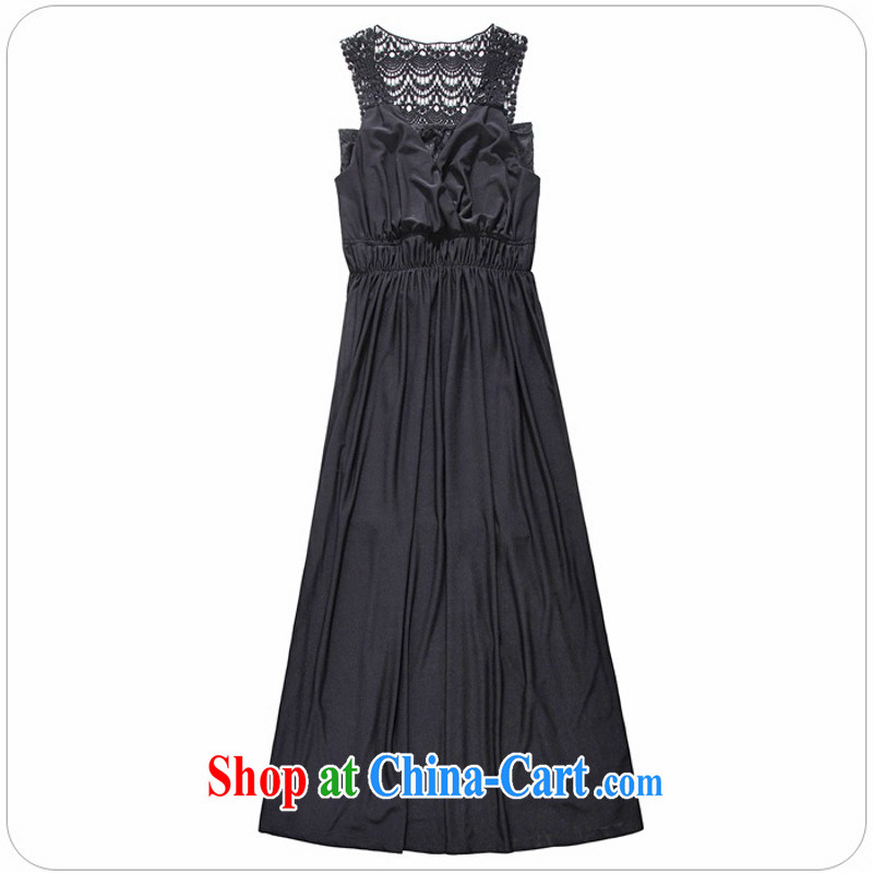 The delivery package as soon as possible e-mail XL ladies dress sexy V for noble lace dresses thick mm video slim skirt vest skirt dress with bare chest dress black XL 120 - 140 jack, land is still the garment, shopping on the Internet