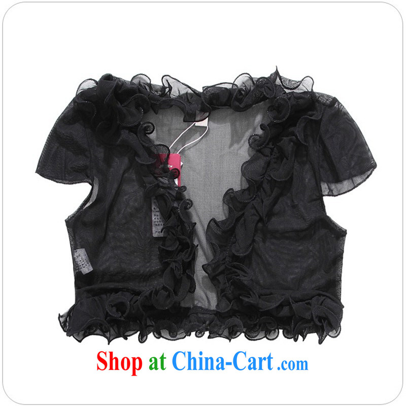 The delivery package mail: Intensify, ladies shawls sweet 100 ground lace cardigan knitting Web yarn short-sleeve, shoulder dress wedding shawl sunscreen jacket black, code 90 - 105 jack, land is still the garment, shopping on the Internet