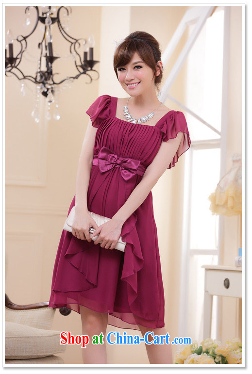 XL dress dresses 2014 summer new ultra-sin woven snow sweet bow-tie-waist small dress wedding bridesmaid dress sisters short-sleeved dresses purple XL 3 155 - 175 Jack pictures, price, brand platters! Elections are good character, the national distribution, so why buy now enjoy more preferential! Health