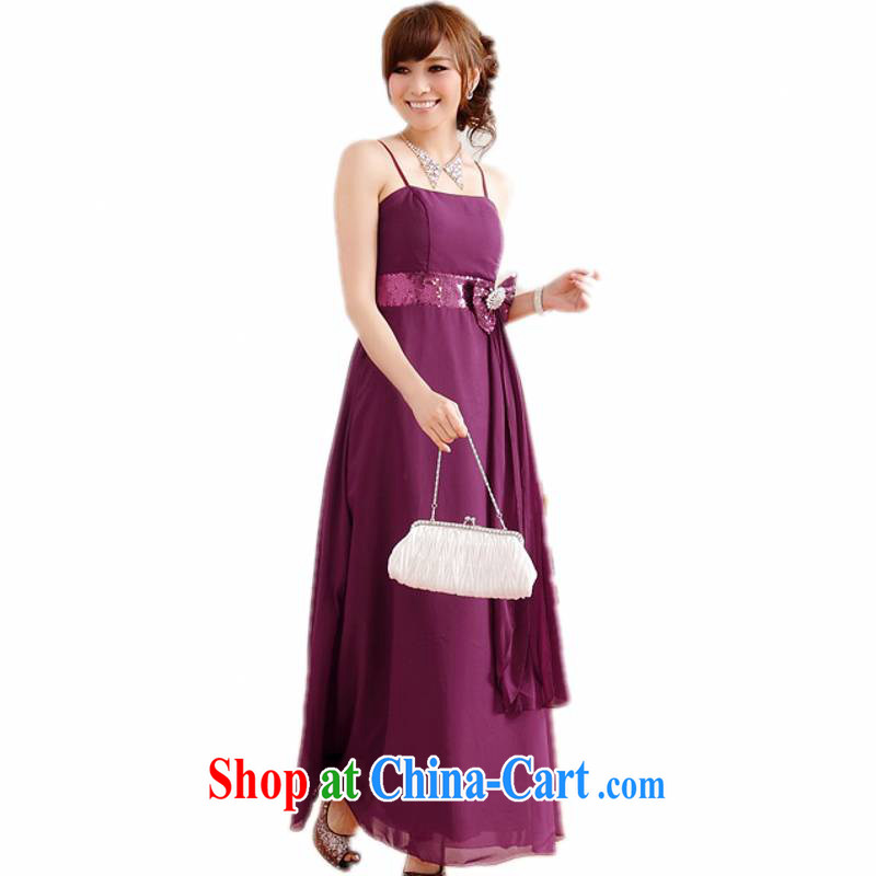 XL dress dresses 2014 summer New Name-yuan and elegant light version bow-tie high-end snow woven long skirt small dress GALLUS DRESS sister wedding dress champagne XL 115 - 135 jack, land is still the garment, shopping on the Internet