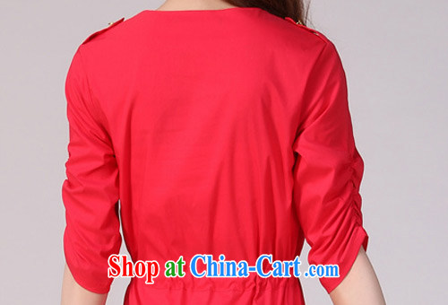 CONSTITUTION AND CLOTHING XL female T shirts 2015 new expertise in mm cuff style belt tightening shirt thick sister the OL female shirt style bushing Red Large XL 2 135 - 150 Jack pictures, price, brand platters! Elections are good character, the national distribution, so why buy now enjoy more preferential! Health