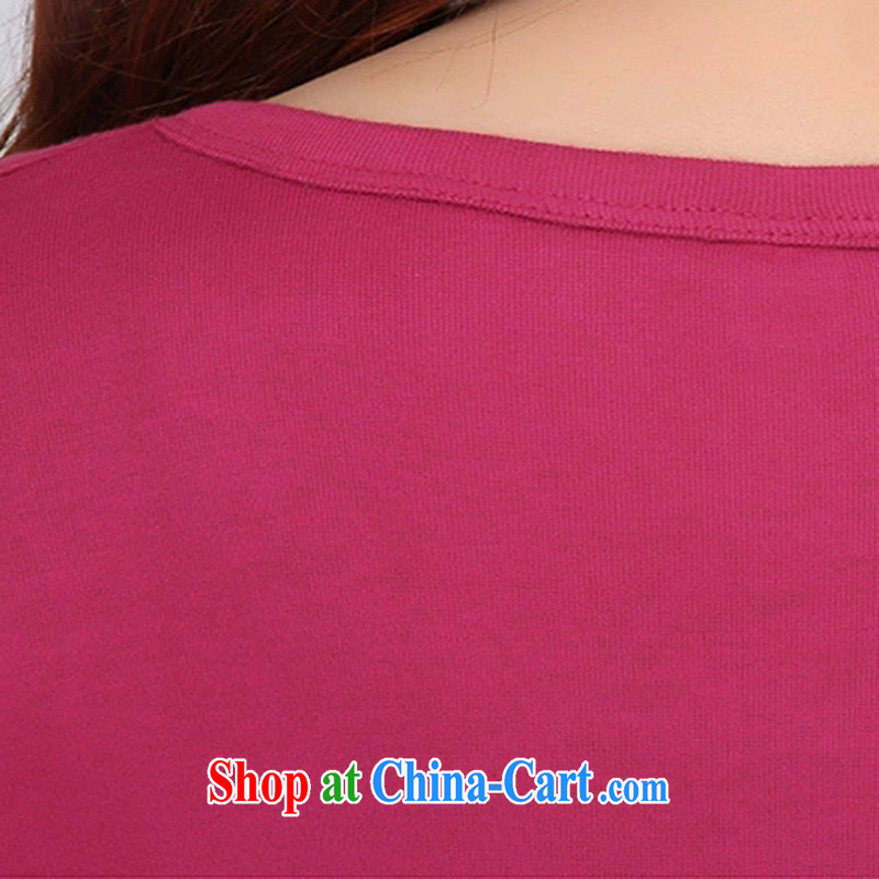 The line takes the Code women's clothing Spring and Autumn and new Korean version graphics thin thick mm round-collar inserts drill bow-tie stamp loose T shirt, solid through 4060 - 2 black 4 XL, sea routes, the code female, and shopping on the Internet