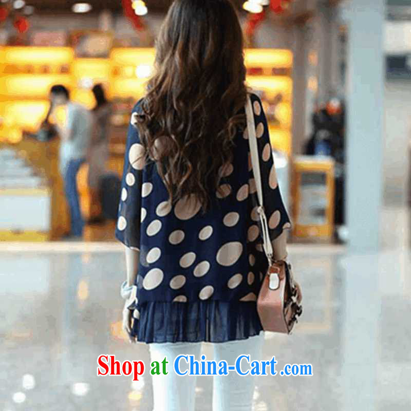 From here you can spring 2015 new Korea and indeed the snow woven shirts T-shirt graphics Thin women - 8808 blue dot XXXXL, here (KOSHION), shopping on the Internet