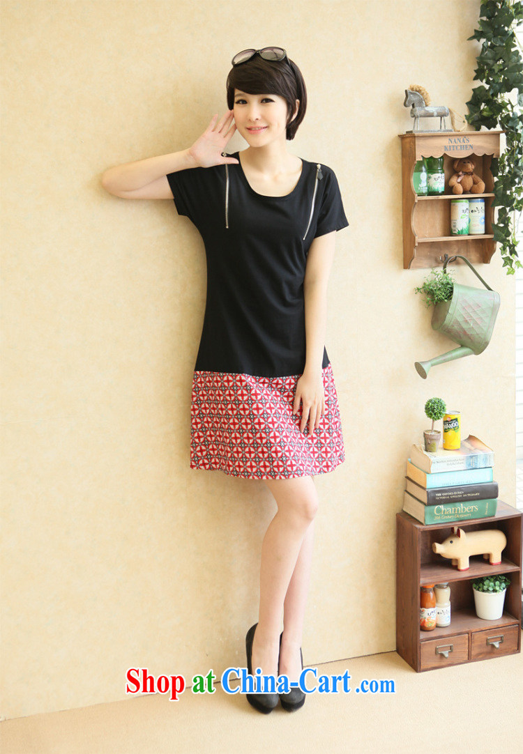 The package mail and indeed XL 2015 new zipper cosmetic Korean short skirts geometric stamp OL casual dress thick mm video thin skirt black L 120 - 130 Jack pictures, price, brand platters! Elections are good character, the national distribution, so why buy now enjoy more preferential! Health
