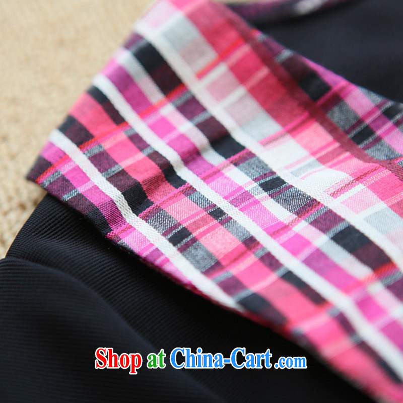 The e-mail package is indeed the XL 2015 new sweet tartan bow short-sleeved dresses thick mm video thin beauty larger skirt black 3 XL 170 - 185 jack, land is still the garment, and shopping on the Internet