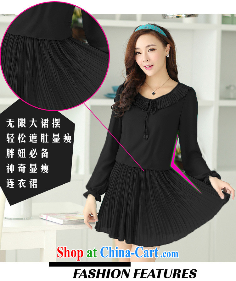 2015 mm thick Autumn with new sweet idyllic beauty queen, female dress graphics thin fat people and fat XL girls 100 hem double-yi skirt A 72 black 4 XL pictures, price, brand platters! Elections are good character, the national distribution, so why buy now enjoy more preferential! Health