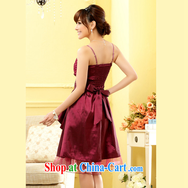 Constitution Yi XL dress 2015 spirit in Europe and America, doesn t bare shoulders on diamond wedding small dress married sister dress luxurious banquet focus dress mauve large XL 2 140 - 160 jack, constitution, and shopping on the Internet