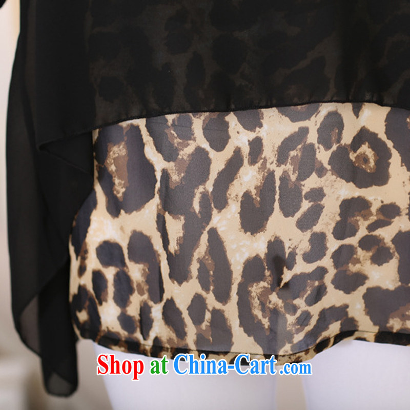 Van Gogh's Kelly's 2015 spring and summer with new, larger female sweater leave two loose Leopard snow woven shirts T-shirt thick MM small T-shirt picture color 4 XL, Catherine Van Gogh, and, on-line shopping