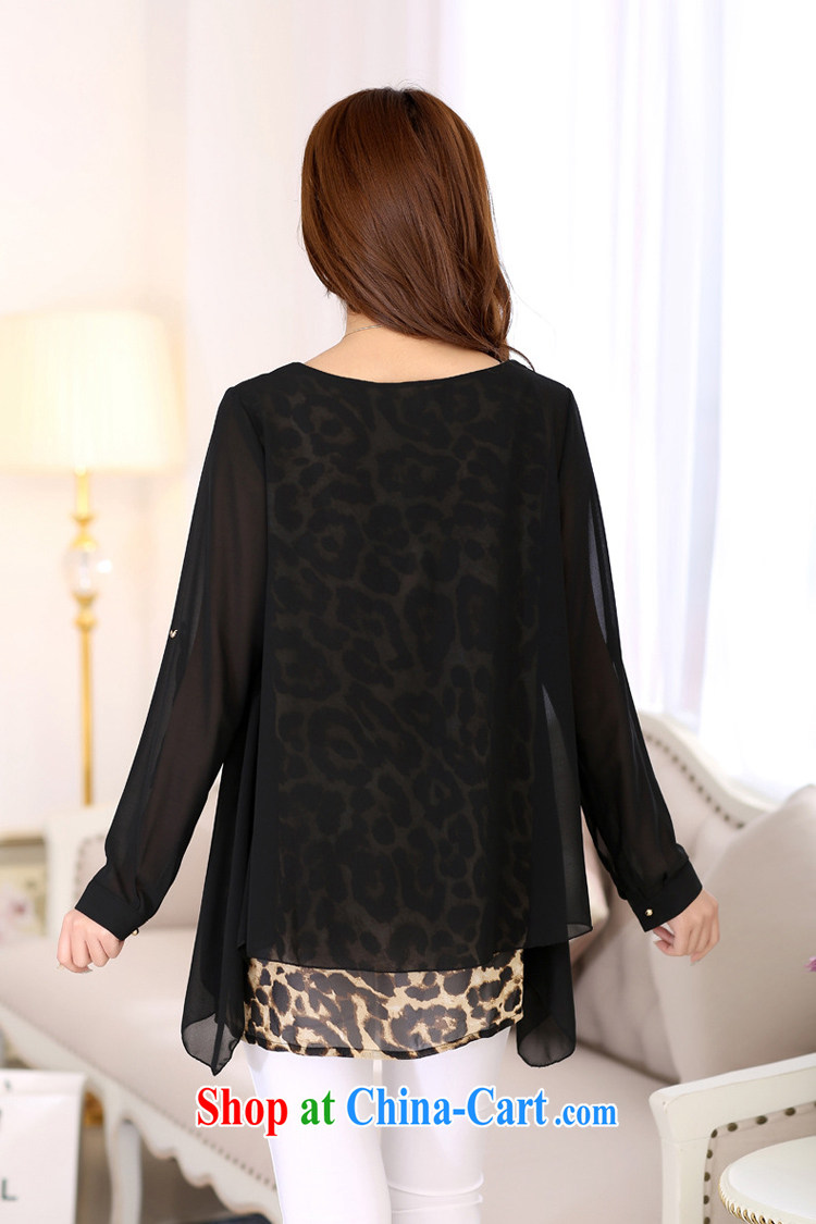 Van Gogh, The 2015 spring and summer with new, larger female sweater leave two loose Leopard snow woven shirts T-shirt thick MM small shirt picture color 4 XL pictures, price, brand platters! Elections are good character, the national distribution, so why buy now enjoy more preferential! Health