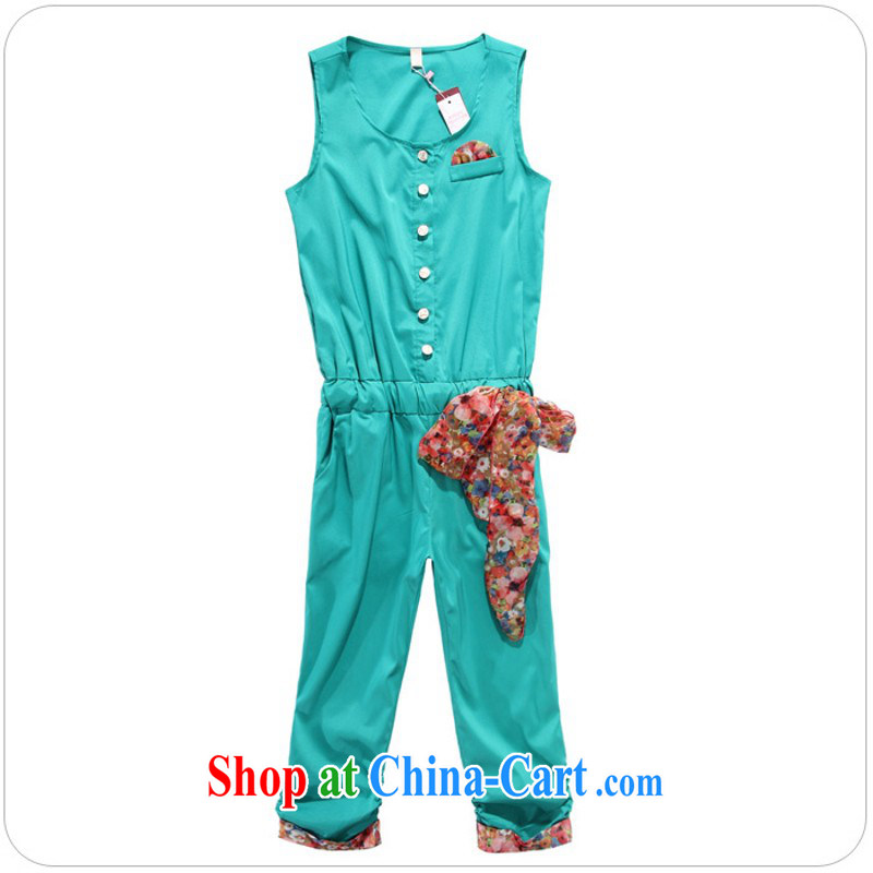 The delivery package mail: Intensify, female-trousers larger pants sweet floral knocked color vest the pants thick mm leisure 7 pants pants children green 3 XL 150 - 165 jack, land is still the garment, and shopping on the Internet