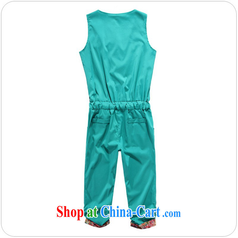 The delivery package mail: Intensify, female-trousers larger pants sweet floral knocked color vest the pants thick mm leisure 7 pants pants children green 3 XL 150 - 165 jack, land is still the garment, and shopping on the Internet