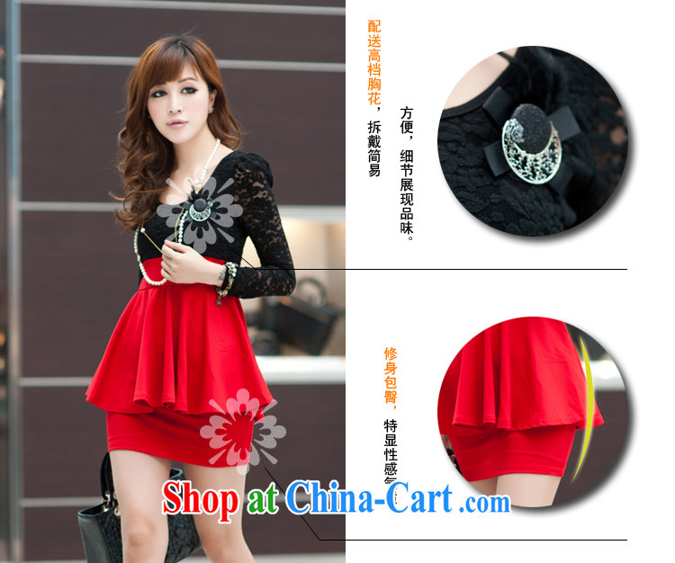 A leaf and indeed increase short skirts Korean Beauty package and long-sleeved further dress black large code XXXXXXL pictures, price, brand platters! Elections are good character, the national distribution, so why buy now enjoy more preferential! Health