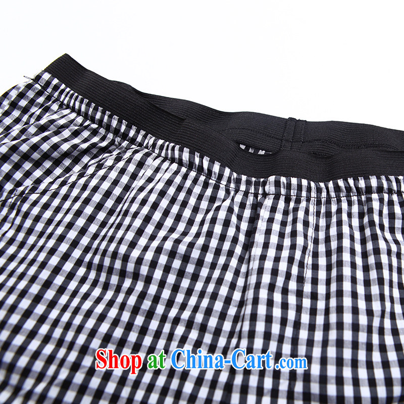 Water by summer 2015 with new, larger female Trouser press Korean leisure grid has been and Trouser Press 7 pants, trousers S XL 15 5143 black-and-white grid XXL, the water itself (SHUIMIAO), shopping on the Internet