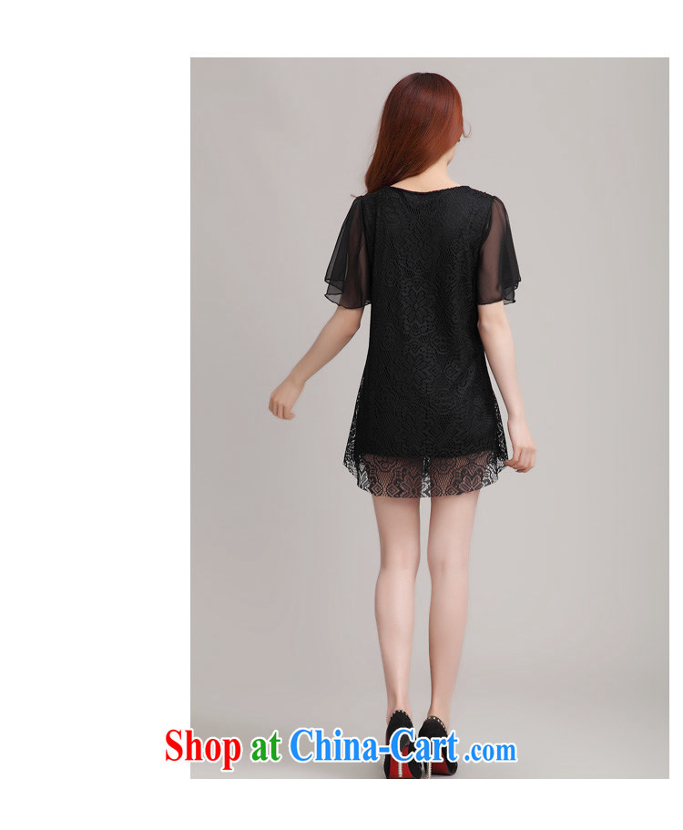 Wen Min 2014 summer new, larger female lace dress #6022 black XXXXL pictures, price, brand platters! Elections are good character, the national distribution, so why buy now enjoy more preferential! Health