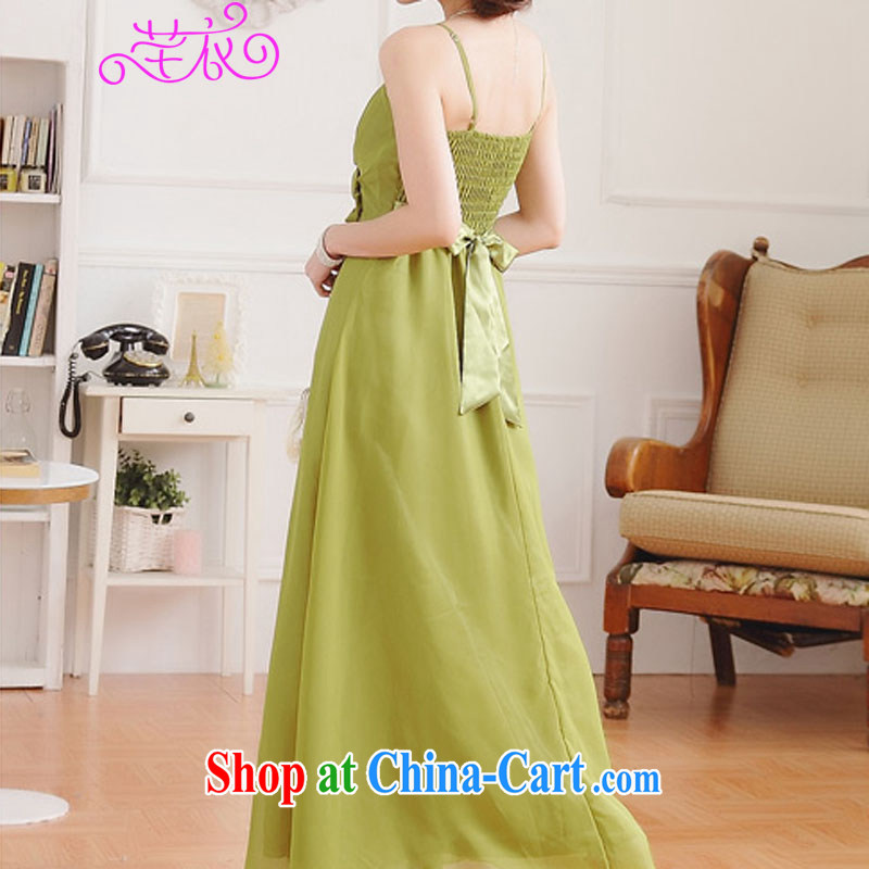 Constitution, XL long skirt and elegant 2015 European wind Red Carpet show luxury manual staples staples drilling spend long version small dress thick sister straps dress green recommended that you take a small code, constitution and clothing, and shopping on the Internet