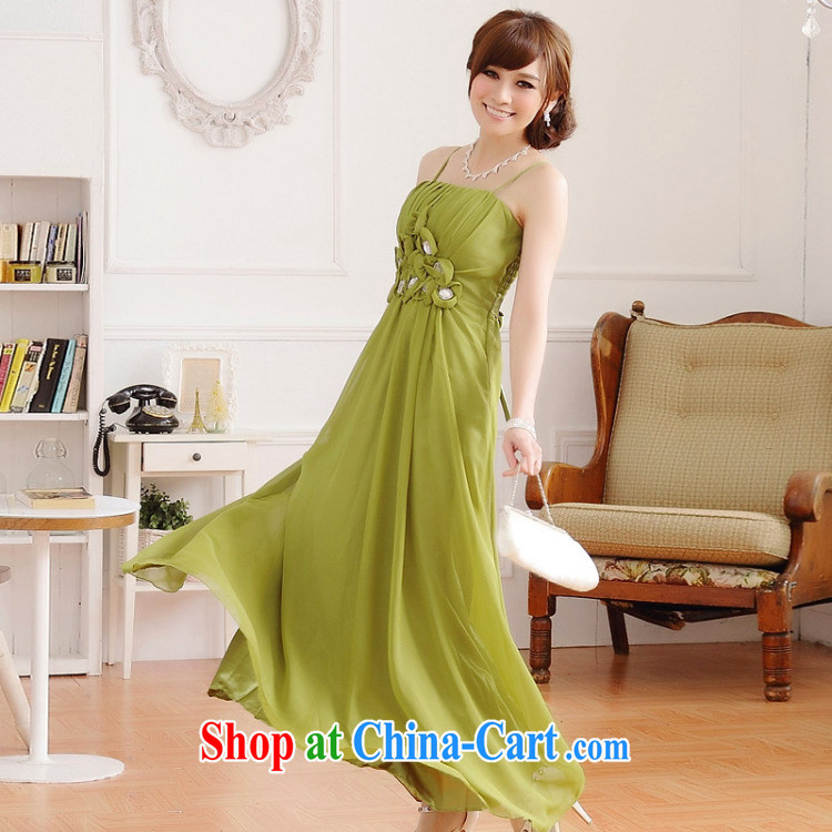 Constitution, XL long skirt and elegant 2015 European wind Red Carpet show luxury manually staple drill nails take longer small dress thick sister straps dress green recommended that you take a small code with pictures, price, brand platters! Elections are good character, the national distribution, so why buy now enjoy more preferential! Health