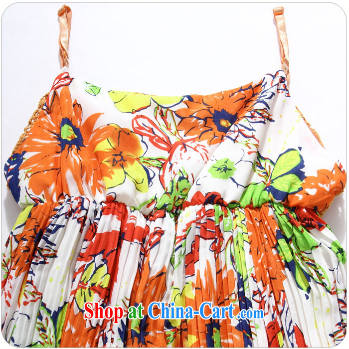 Constitution and clothing increased, women 2015 new thick mm summer bohemian beach skirt Sun take the lace straps skirt stamp duty holiday long skirt orange large XL 3 165 - 185 Jack pictures, price, brand platters! Elections are good character, the national distribution, so why buy now enjoy more preferential! Health