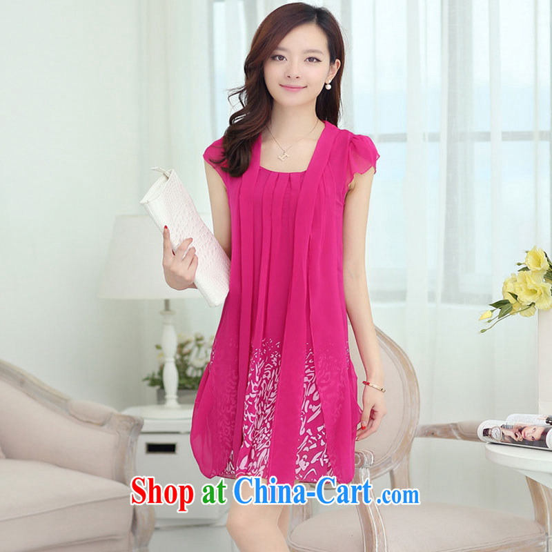 Bai Blue Airlines 2015 summer the Code women's clothing stylish 100 stamp duty on leave two softness snow woven large code dress the code pink XXXXXL, Bai Blue Airlines (bailanjiao), and, on-line shopping