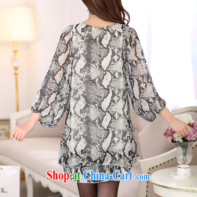 card can be Lin's 2014 European wind sexy serpentine snow woven thick MM King, female liberal Leopard dress picture color 4 XL, card stock, Lin (kraftlina), online shopping