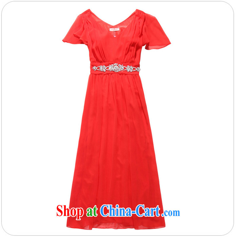 Constitution, the Code women's clothing long skirt 2015 upscale diamond imports cuff flouncing graphics thin beauty long version banquet dress and snow-woven hanging thick mm dresses orange large XL 3 160 - 180 jack, constitution and clothing, and shopping on the Internet