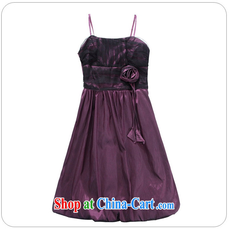 Constitution, 2015 XL female small dress summer sweet-waist graphics thin flowers hanging lanterns with skirt dinner appointment dress thick sister kidney dresses purple large XL 2 140 - 160 jack, constitution and clothing, and shopping on the Internet