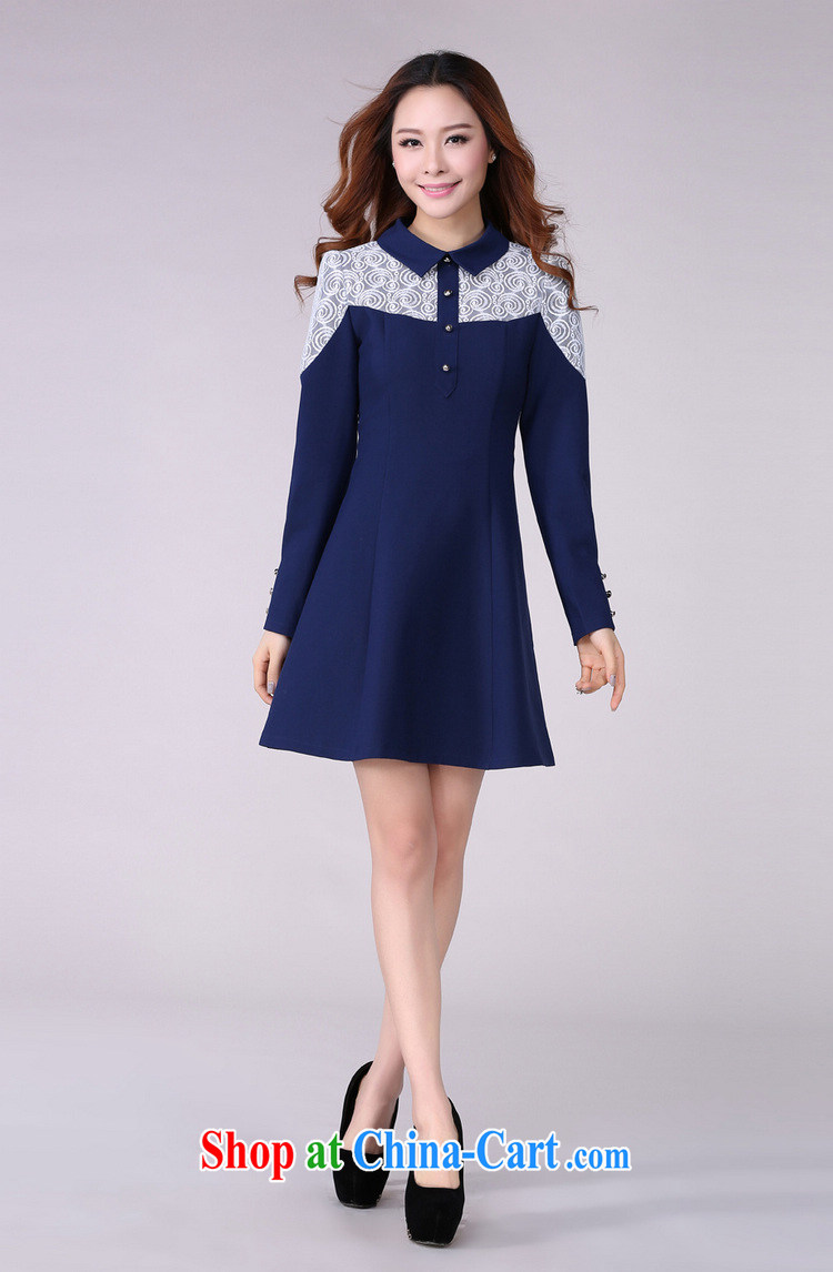 Constitution, and, indeed, female long-sleeved lace 2015 spring new lady beauty graphics thin the OL commuter mm thick Korean dresses blue 2 XL 115 - 130 Jack pictures, price, brand platters! Elections are good character, the national distribution, so why buy now enjoy more preferential! Health