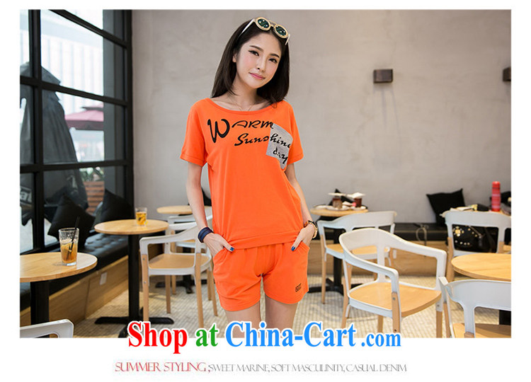 The honey and diverse summer new thick mm maximum code female letters loose short-sleeved T shirts shorts hot pants two-piece women 8532 blue XXL pictures, price, brand platters! Elections are good character, the national distribution, so why buy now enjoy more preferential! Health