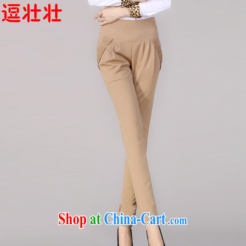 and Chuang Chuang 2015 summer leisure lace large code, Trouser Press 8836 _light card its color XXXXL
