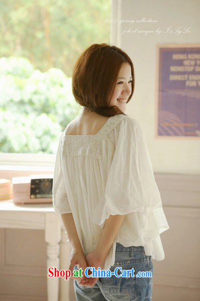 2015 Korean loose larger bat sleeves lace dolls shirts bat T-shirt white snow woven shirts C 10,075 white M pictures, price, brand platters! Elections are good character, the national distribution, so why buy now enjoy more preferential! Health