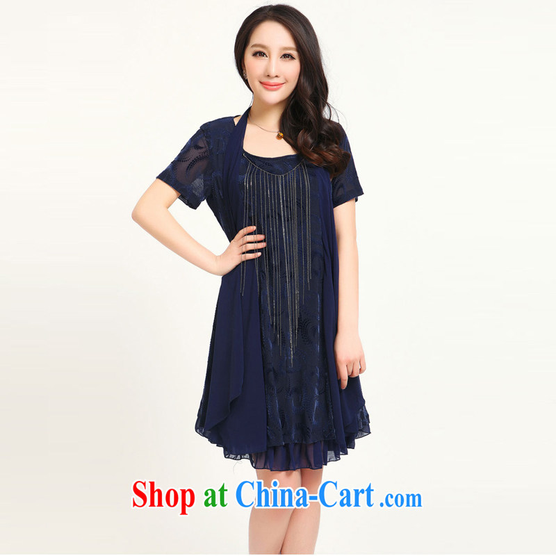 Refreshing NPC code dress summer dress new trendy, relaxed thick MM leisure snow woven leave of two garment girls skirt XX 29 purple 4 XL, refreshing, and shopping on the Internet