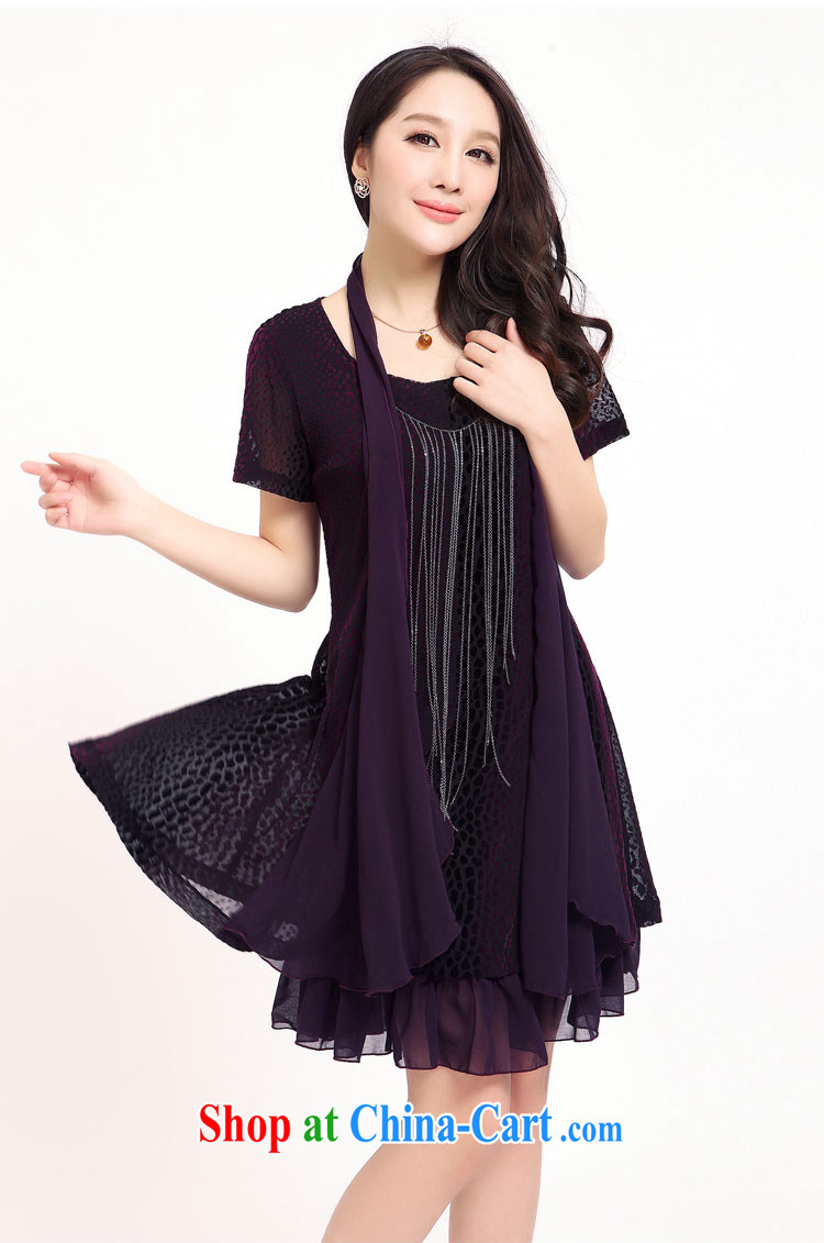 Refreshing NPC code dress summer dress new trendy, relaxed thick MM leisure snow woven leave of two garment girls skirt XX 29 purple 4 XL pictures, price, brand platters! Elections are good character, the national distribution, so why buy now enjoy more preferential! Health