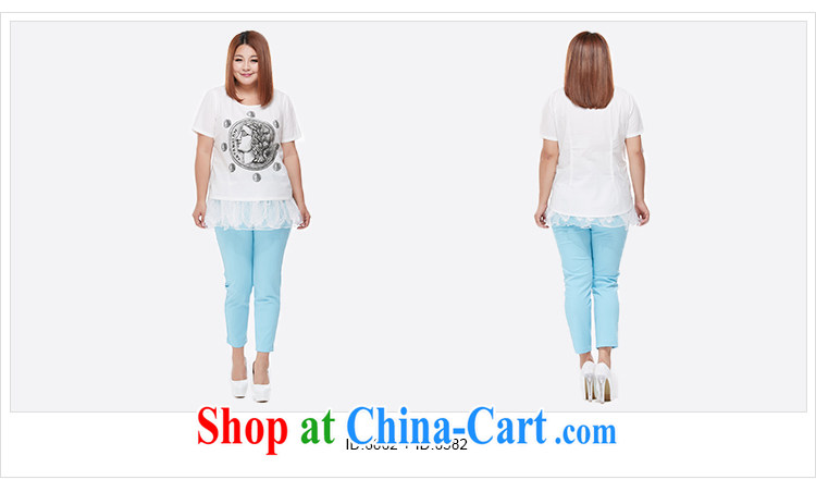 MsShe pure cotton short-sleeved T pension increase, female bubble sleeve clearance 6862 white 3XL pictures, price, brand platters! Elections are good character, the national distribution, so why buy now enjoy more preferential! Health
