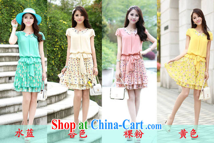 The Headquarters summer New floral doll collar 100 hem snow woven large code dresses L 10,095 fruit pink XXXL pictures, price, brand platters! Elections are good character, the national distribution, so why buy now enjoy more preferential! Health
