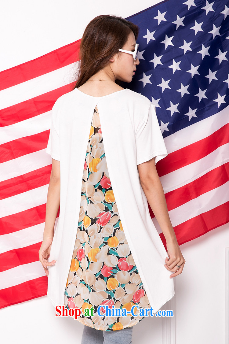 At the summer 2015 new roses pattern snow woven spell pure cotton short-sleeved loose larger female T 10,102 white XL pictures, price, brand platters! Elections are good character, the national distribution, so why buy now enjoy more preferential! Health