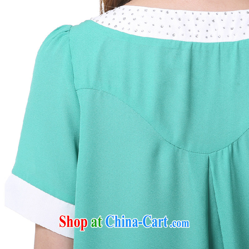 Lehman, lymalon, thick, thin. Summer 2015 new Korean fashion loose XL female round-collar short-sleeve dresses 2611 green 4 XL, Lehman Ronnie (LYMALON), and shopping on the Internet