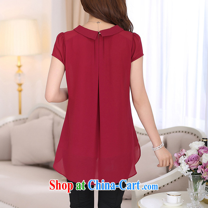 card can be Lin, the Code's 2014 spring and summer new lapel owl wood drill, long, snow-woven shirts 7019 red 4 XL, card stock, Lin (kraftlina), the code women, shopping on the Internet