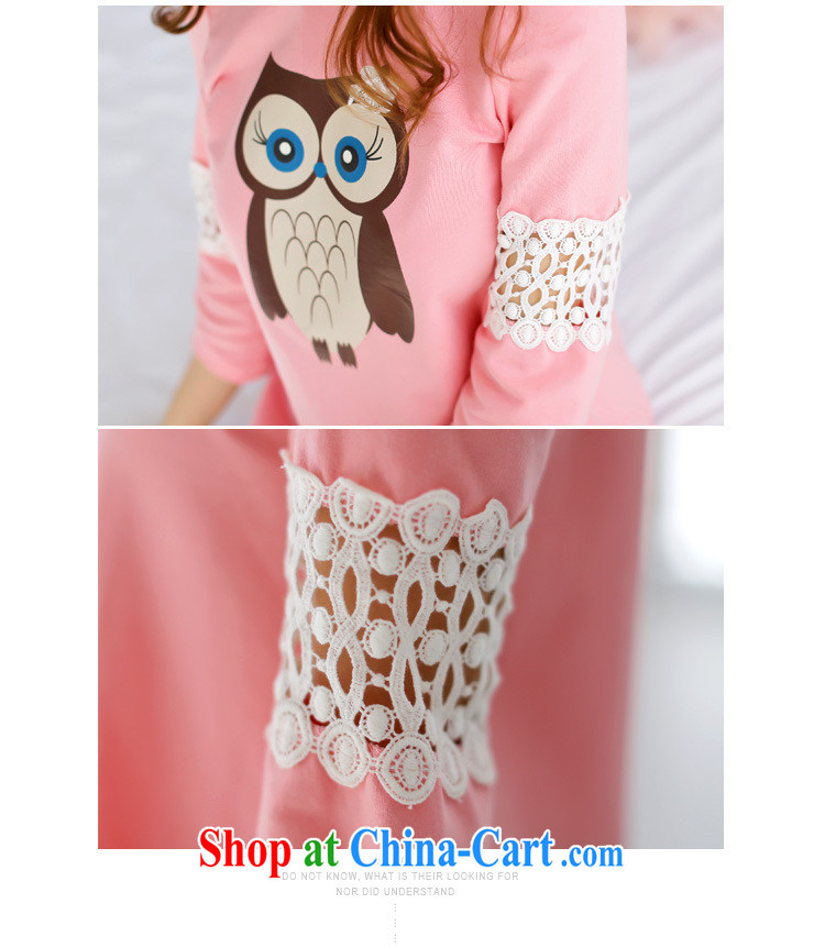 Solabe/the Addis Ababa 2015 spring new thick MM XL sweet 7 cuff T shirt owl stamp butterfly Openwork lace flower gray L pictures, price, brand platters! Elections are good character, the national distribution, so why buy now enjoy more preferential! Health