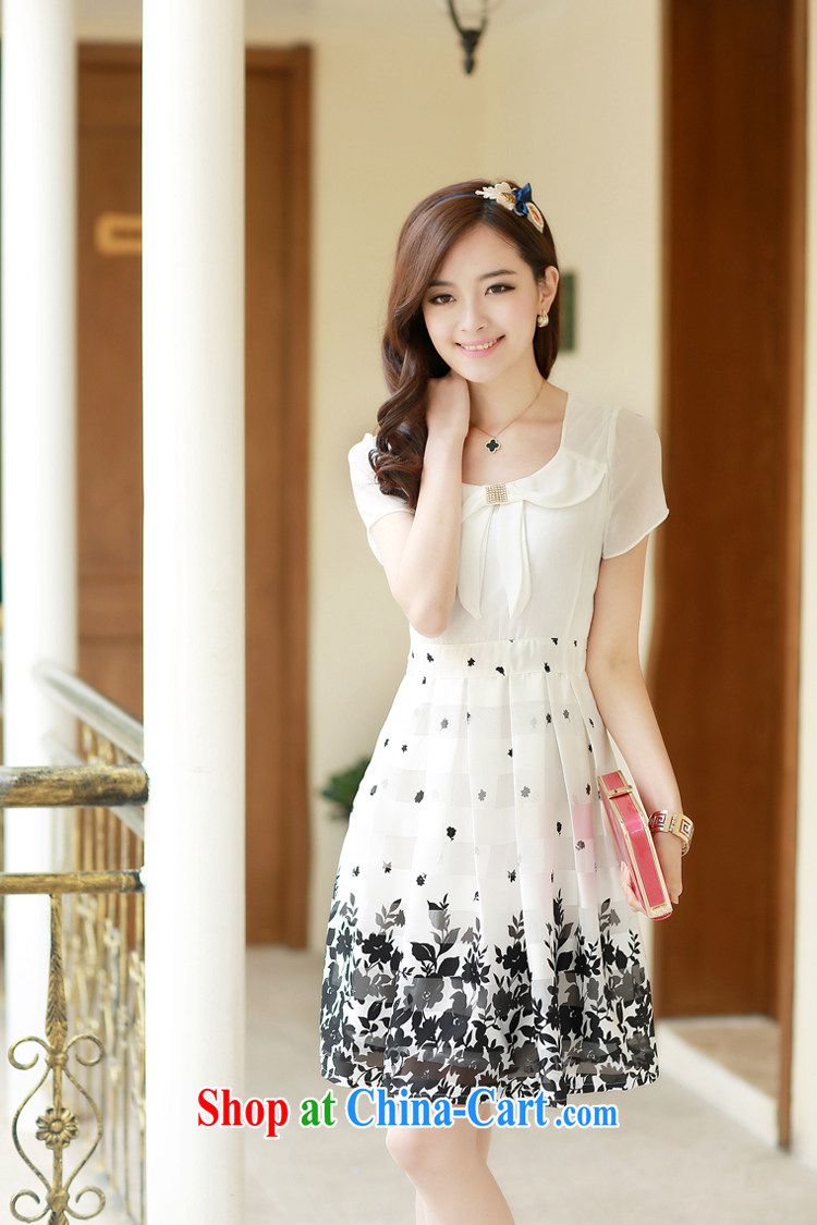 The Ju-Yee Nga Korean floral snow woven dresses summer skirt thick MM 5 XL larger women's clothing dresses YX 39,582 white 5 XL pictures, price, brand platters! Elections are good character, the national distribution, so why buy now enjoy more preferential! Health