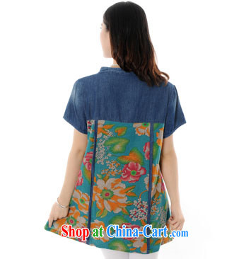 The line between a new Ethnic Wind large flower stamp the code dress Korean version the Code women summer dresses thick mm dresses summer 4705 - E Black 4XL pictures, price, brand platters! Elections are good character, the national distribution, so why buy now enjoy more preferential! Health