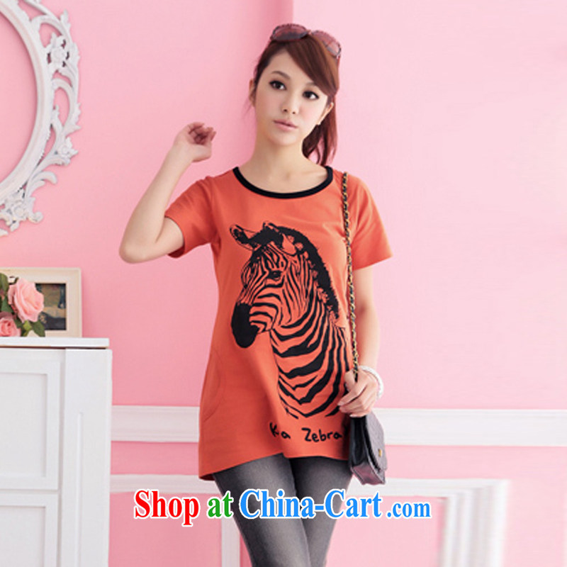 Solabe/the Addis Ababa mm thick (spring/summer with new Korean cute zebra loose T pension side-pocket 7538 orange XXL, Addis Ababa (solabe), online shopping