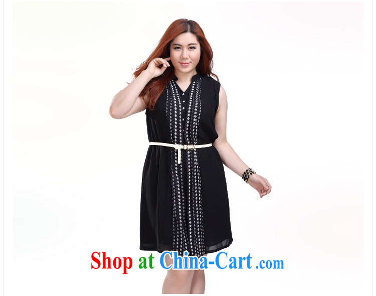 Slim Li-su summer 2014 new large, female, for snow-woven small floral elasticated waist sleeveless shirts, dresses Q 3917 (the belt) Blue XL pictures, price, brand platters! Elections are good character, the national distribution, so why buy now enjoy more preferential! Health