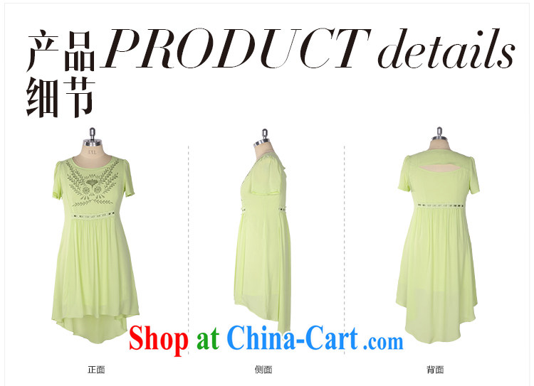 Slim LI Sau summer new large, female retro embroidery round-collar beauty lace-up waist Openwork is not rules, with snow-woven dresses Q 3962 green XXXXL pictures, price, brand platters! Elections are good character, the national distribution, so why buy now enjoy more preferential! Health