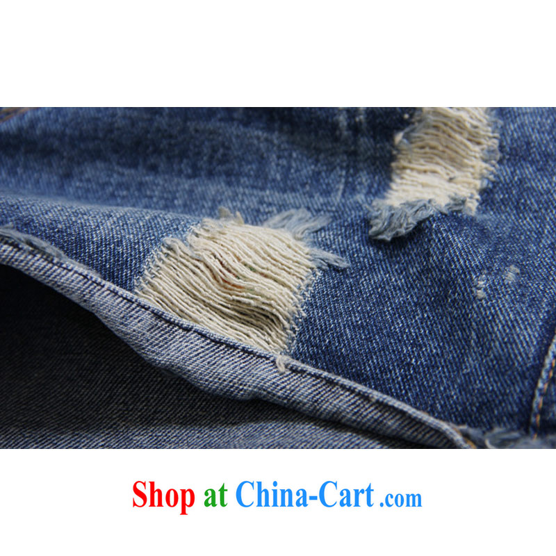 Thin (NOS) new, larger female crimping stylish 100 ground graphics thin worn out jeans hot pants M 10,811 blue 34 code 150 recommendations about Jack wearing thin (NOS), online shopping
