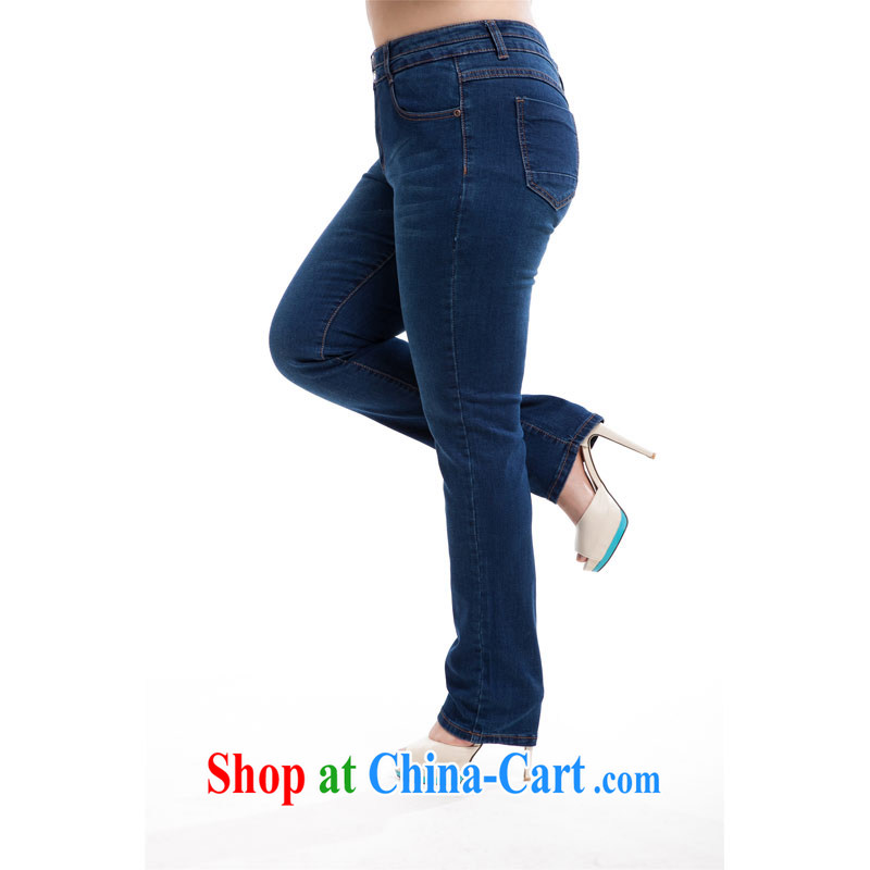 Thin (NOS) summer new, larger female jeans beauty graphics thin pop-up unit 100 ground castor pants M 42,591 blue 40 200 jack, thin (NOS), online shopping