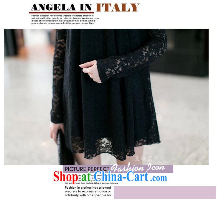 Mephidross economy honey, King, female thick mm spring 2014 new long-sleeved loose thick sister lace dresses 2316 meters, XXXXL pictures, price, brand platters! Elections are good character, the national distribution, so why buy now enjoy more preferential! Health