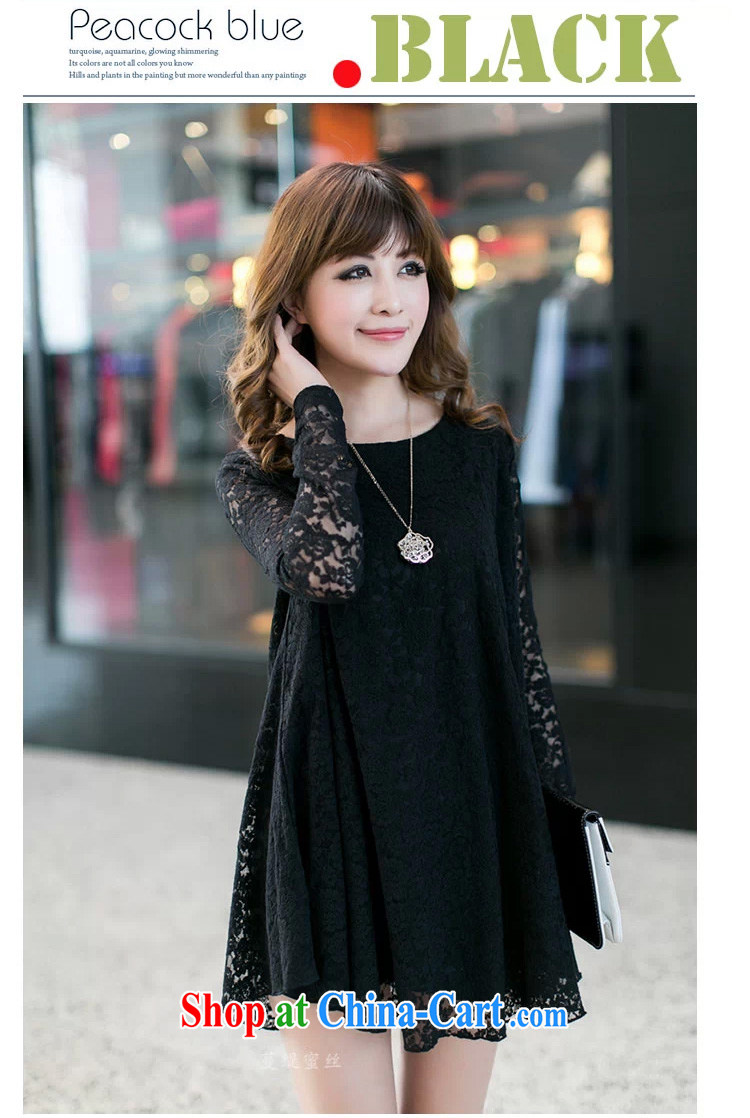 Mephidross economy honey, King, female thick mm spring 2014 new long-sleeved loose thick sister lace dresses 2316 meters, XXXXL pictures, price, brand platters! Elections are good character, the national distribution, so why buy now enjoy more preferential! Health