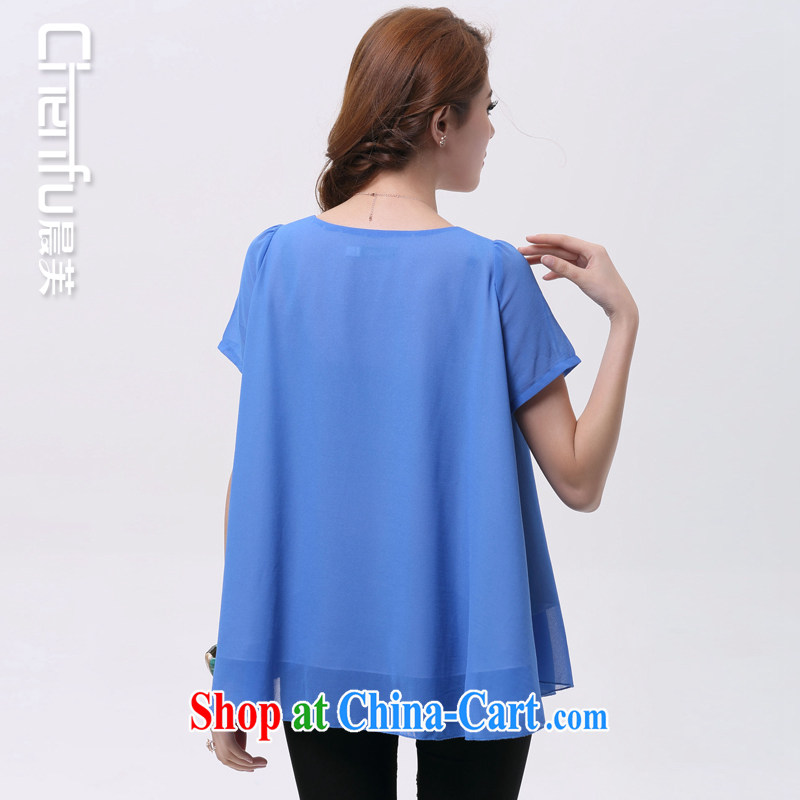 Morning would be 2015 summer edition won the Code women new, simple and relaxed round-collar female elegant lightweight and stylish bubble cuff leave two woven blue 3 XL recommendations 150 - 165 jack, morning, and shopping on the Internet