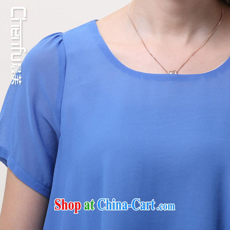 Morning would be 2015 summer edition won the Code women new, simple and relaxed round-collar female elegant lightweight and stylish bubble cuff leave two woven blue 3 XL recommendations 150 - 165 jack, morning, and shopping on the Internet