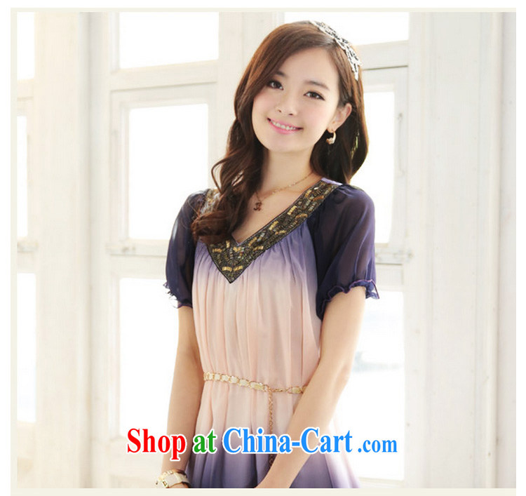 Mr. according to her 2015 summer stamp short-sleeved thick mm larger female snow woven dresses summer D 3913026 purple gradient XXL pictures, price, brand platters! Elections are good character, the national distribution, so why buy now enjoy more preferential! Health